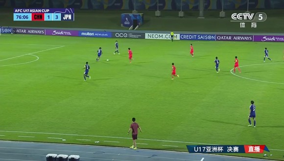 U17男足点球再扳一球!贺炜:下半场全力拼搏出来的机会!